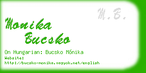 monika bucsko business card